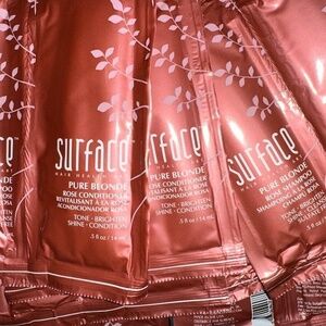 Surface Pure Blonde shampoo and conditioner sample travel hair care